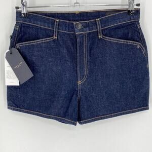 New RAG & BONE Denim Shorts Blue High Waist Retro 2.5 Inch Women's Sz 29